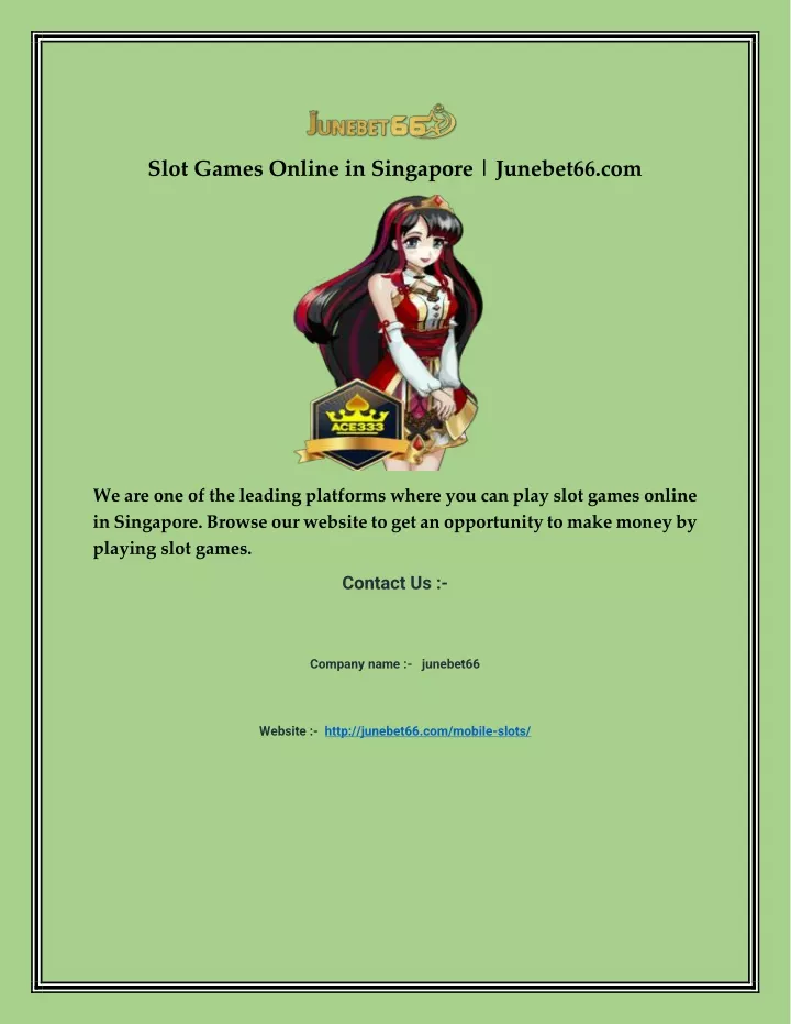 slot games online in singapore junebet66 com