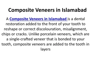 composite veneers in islamabad