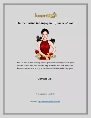 Online Casino in Singapore | Junebet66.com