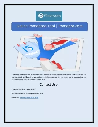 Online Pomodoro Tool | Pomopro.com