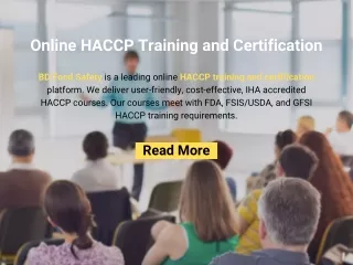 Online HACCP Training and Certification