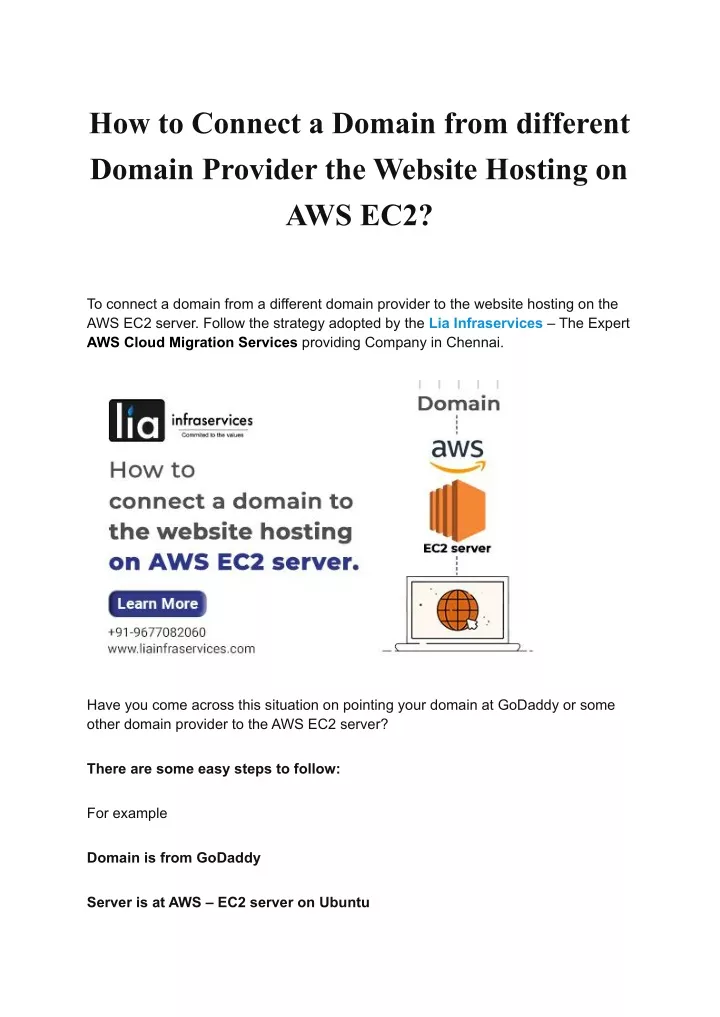 how to connect a domain from different domain