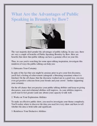 what are the advantages of public speaking