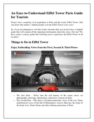 An Easy-to-Understand Eiffel Tower Paris Guide for Tourists