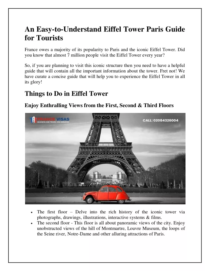 an easy to understand eiffel tower paris guide