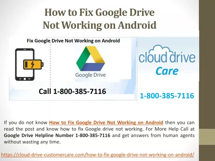 how to fix google drive not working on android