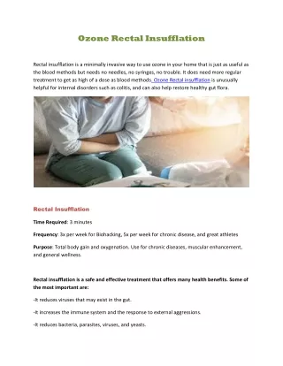 ozone rectal insufflation