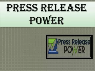 PRESS RELEASE DISTRIBUTION SERVICE