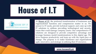 house of i t