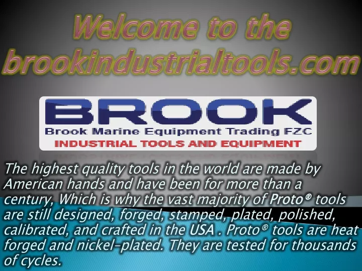 welcome to the brookindustrialtools com