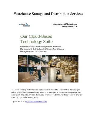 warehouse storage and distribution services