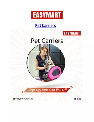 Pet Carriers ppt