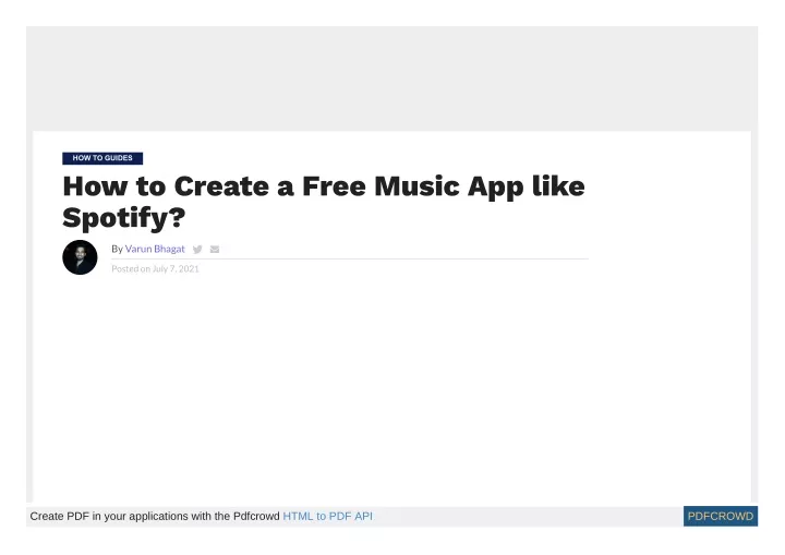 how to guides how to create a free music app like