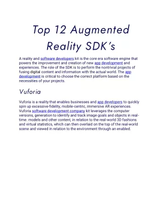 top 12 augmented reality sdk s