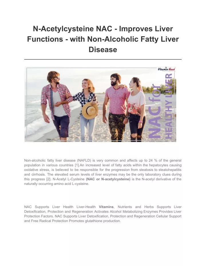 n acetylcysteine nac improves liver functions