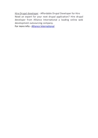 hire drupal developer affordable drupal developer