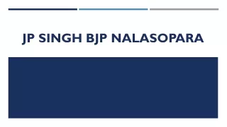 jp singh bjp nalasopara