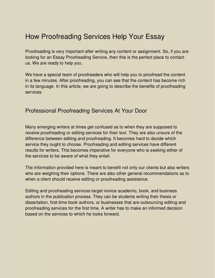 how proofreading services help your essay