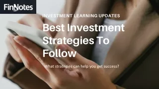 investment learning updates