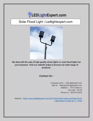 solar flood light ledlightexpert com