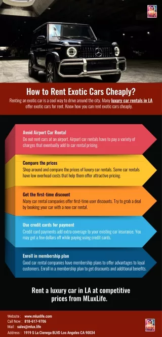 How to Rent Exotic Cars Cheaply?