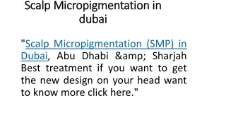 scalp micropigmentation in dubai