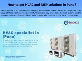 how to get hvac and mep solutions in pune