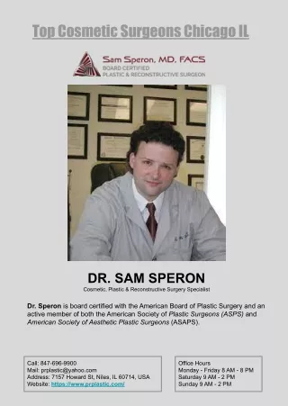 Top Cosmetic Surgeons Chicago IL