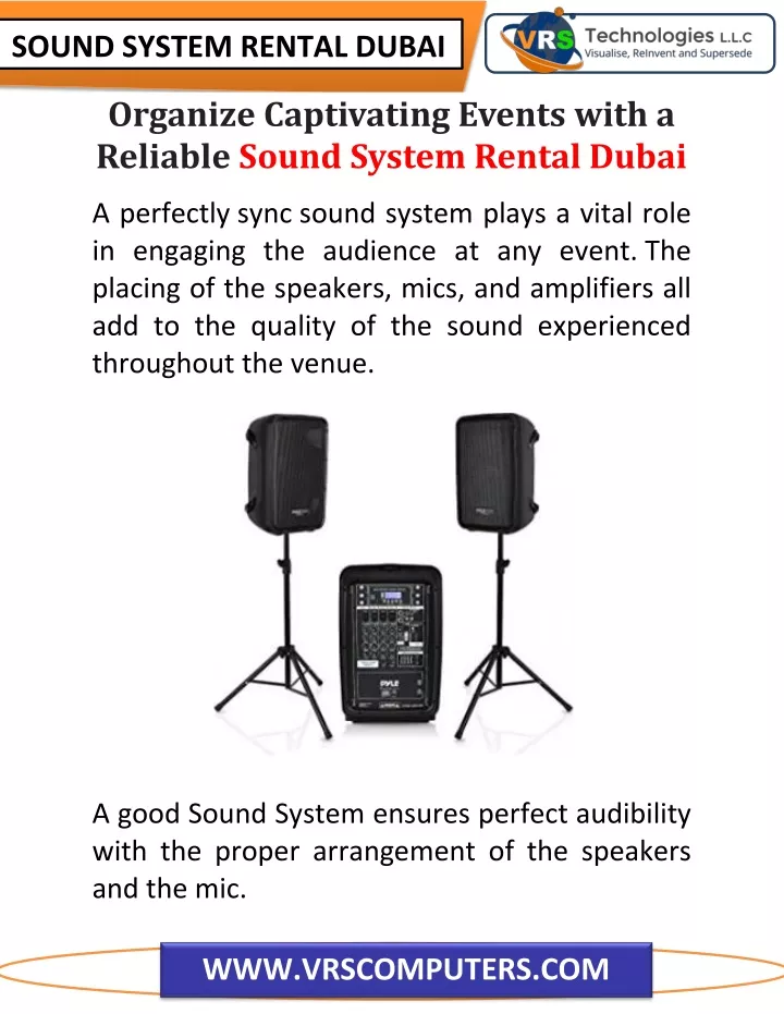 sound system rental dubai