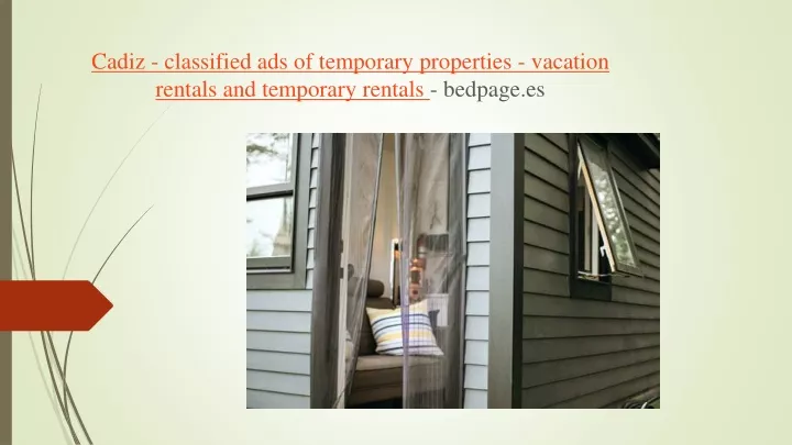 cadiz classified ads of temporary properties vacation rentals and temporary rentals bedpage es