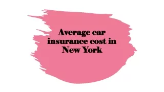 Average car insurance cost in New York