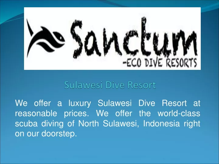sulawesi dive resort
