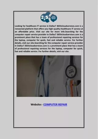 COMPUTER Repair 365itcloudservices.com