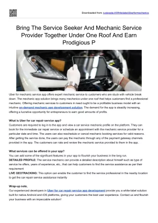 whitelabel uber for mechanics