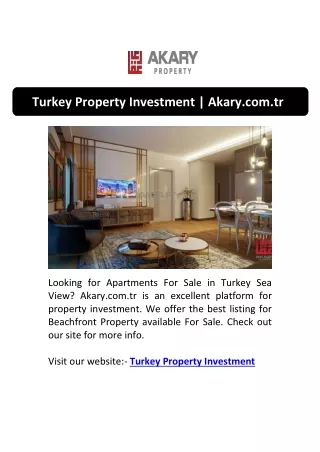 Turkey Property Investment | Akary.com.tr