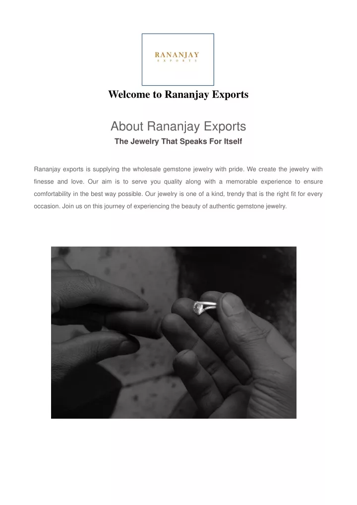 welcome to rananjay exports about rananjay
