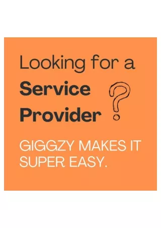 Looking for a Service Provider?