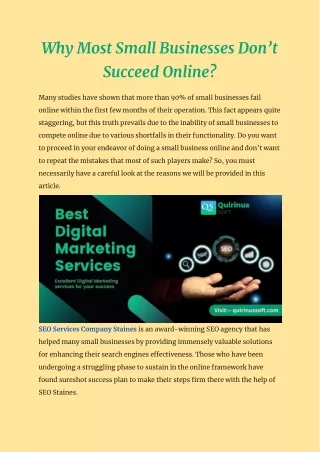 why most small businesses don t succeed online