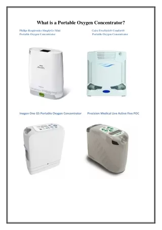 What is a Portable Oxygen Concentrator