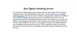 best digital marketing service