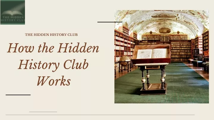 the hidden history club