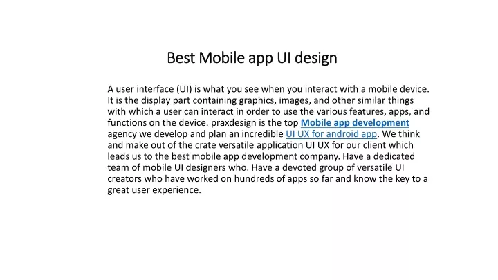 best mobile app ui design