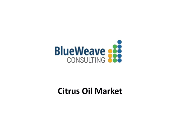 citrus oil market