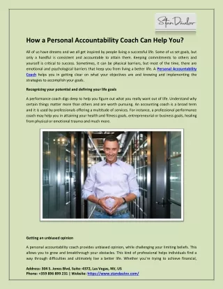 how a personal accountability coach can help you