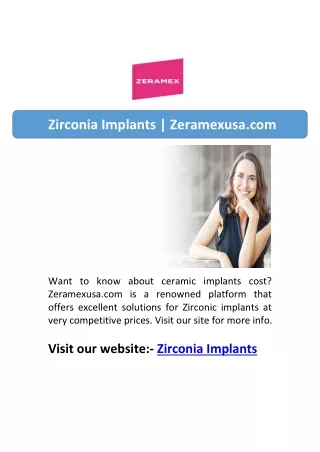 Zirconia Implants | Zeramexusa.com