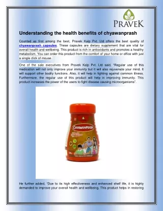 understanding the health benefits of chyawanprash