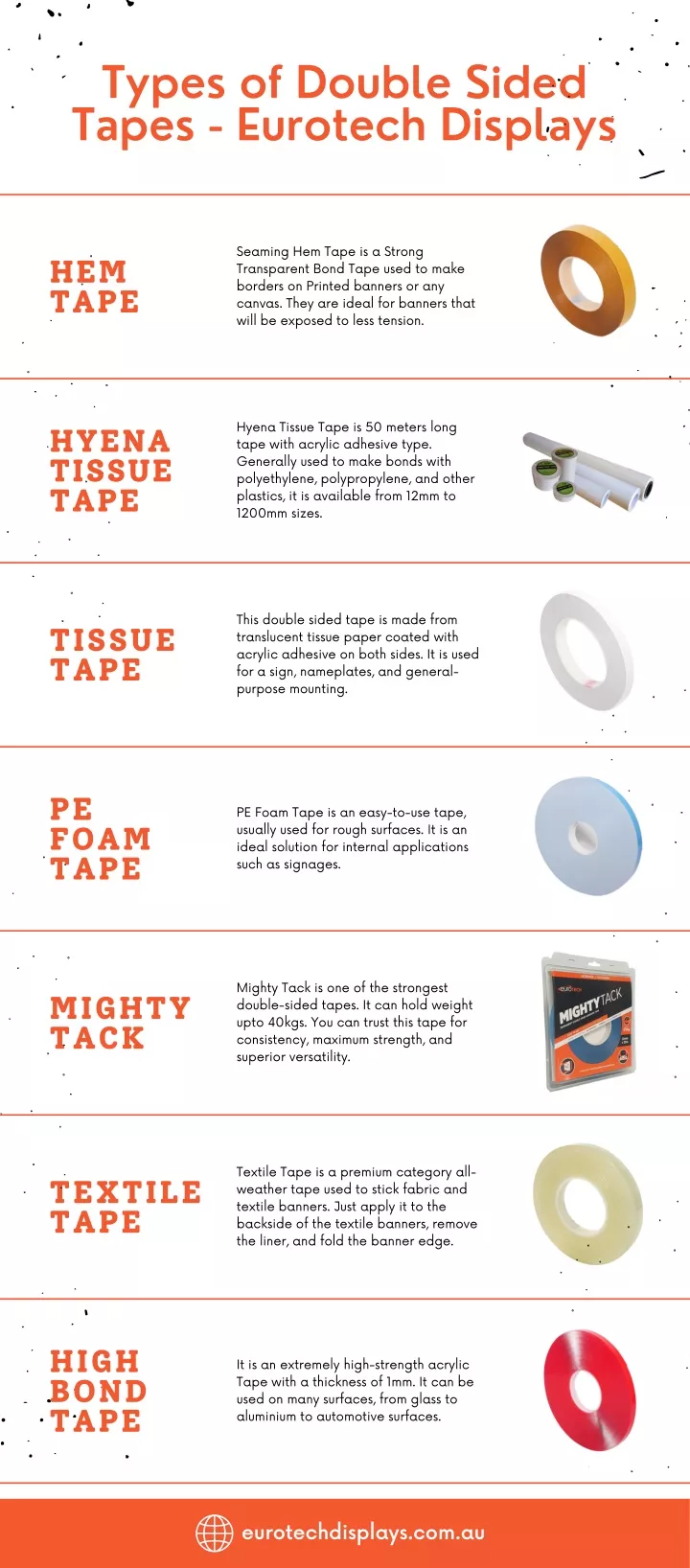 types of double sided tapes eurotech displays