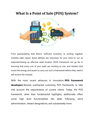 what is a point of sale pos system