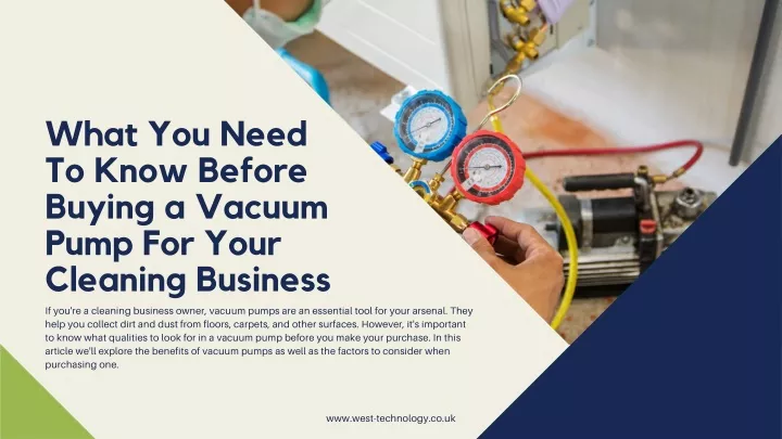 what you need to know before buying a vacuum pump