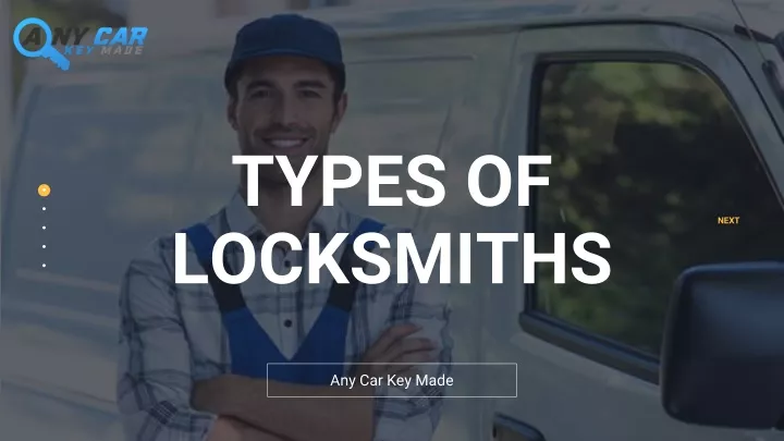 types of locksmiths